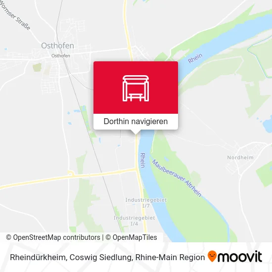 Rheindürkheim, Coswig Siedlung Karte