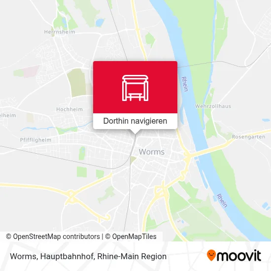 Worms, Hauptbahnhof Karte