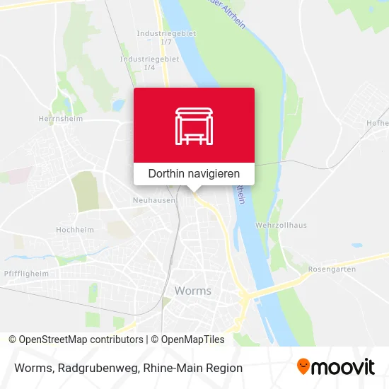 Worms, Radgrubenweg Karte