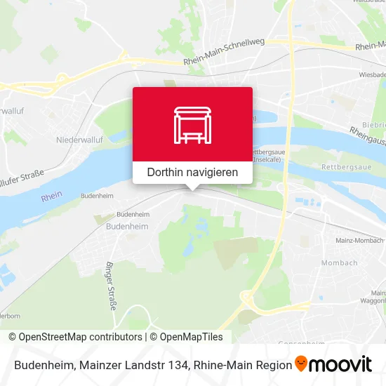 Budenheim, Mainzer Landstr 134 Karte