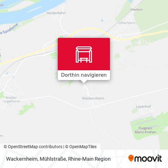 Wackernheim, Mühlstraße Karte