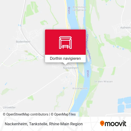 Nackenheim, Tankstelle Karte