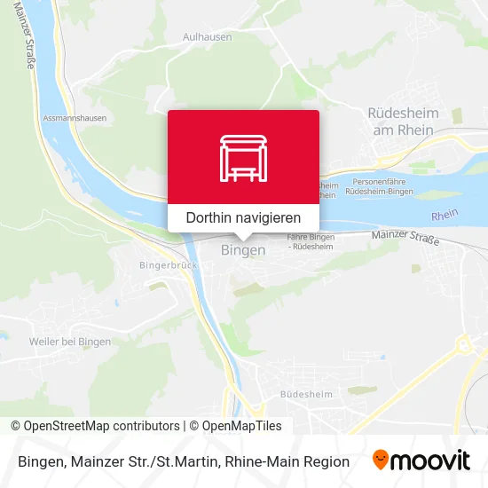 Bingen, Mainzer Str./St.Martin Karte