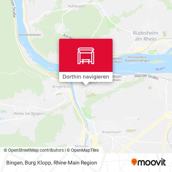 Bingen, Burg Klopp Karte