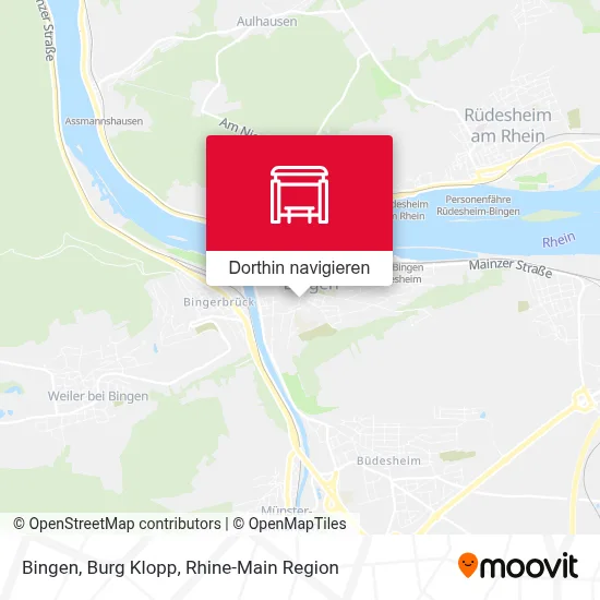 Bingen, Burg Klopp Karte