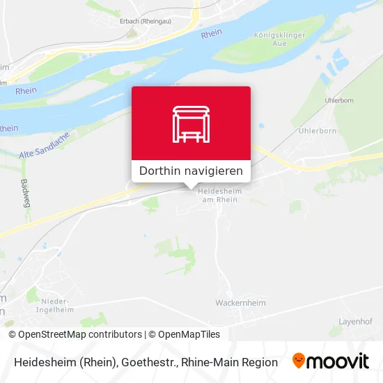 Heidesheim (Rhein), Goethestr. Karte