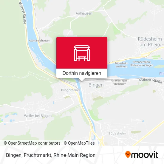 Bingen, Fruchtmarkt Karte