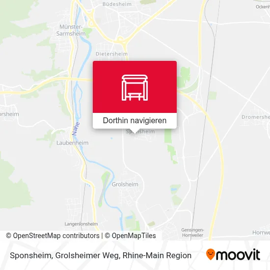 Sponsheim, Grolsheimer Weg Karte