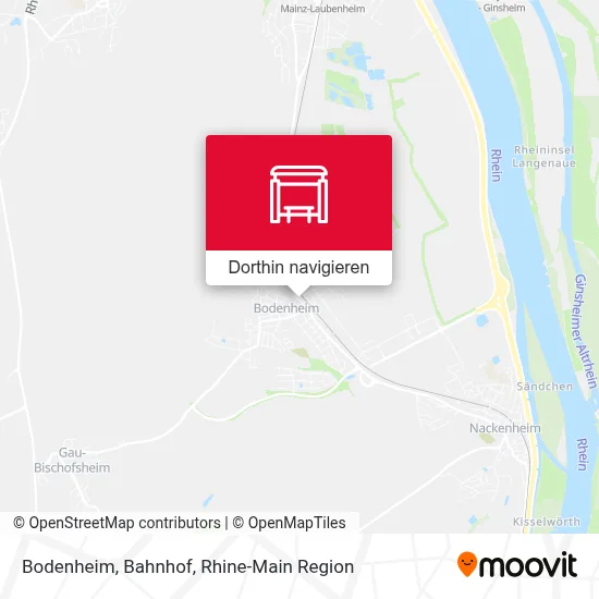 Bodenheim, Bahnhof Karte