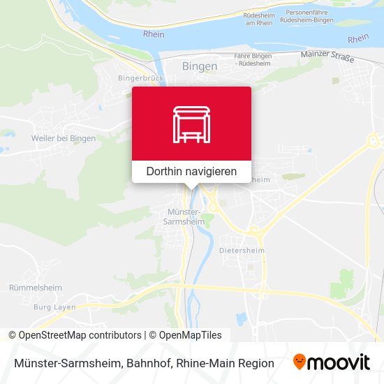 Münster-Sarmsheim, Bahnhof Karte
