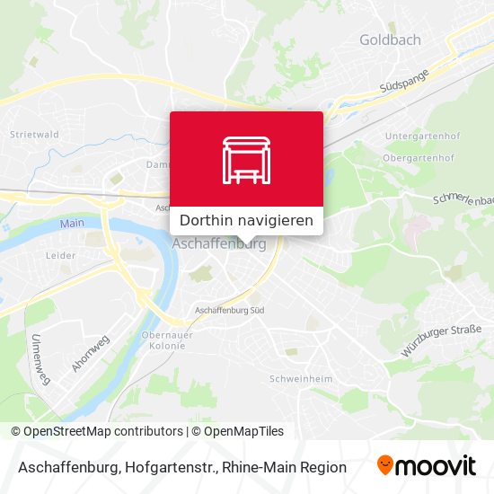 Aschaffenburg, Hofgartenstr. Karte
