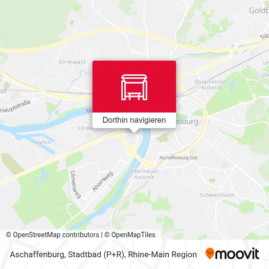 Aschaffenburg, Stadtbad (P+R) Karte