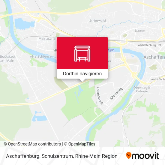 Aschaffenburg, Schulzentrum Karte