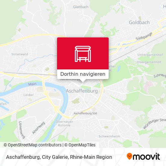 Aschaffenburg, City Galerie Karte