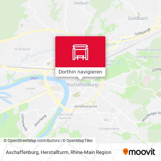Aschaffenburg, Herstallturm Karte
