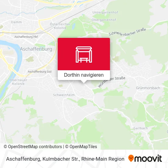 Aschaffenburg, Kulmbacher Str. Karte