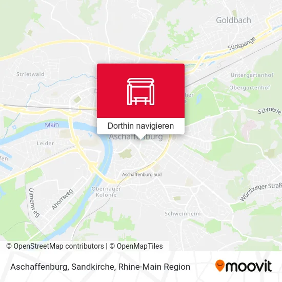 Aschaffenburg, Sandkirche Karte