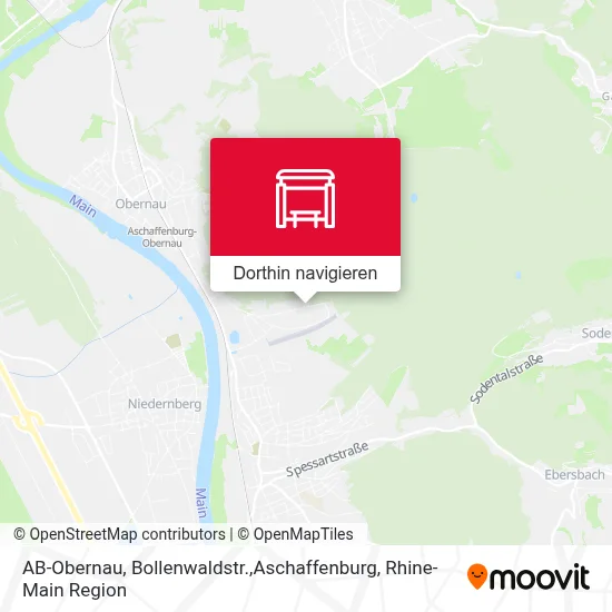 AB-Obernau, Bollenwaldstr.,Aschaffenburg Karte