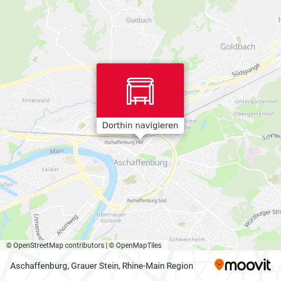 Aschaffenburg, Grauer Stein Karte
