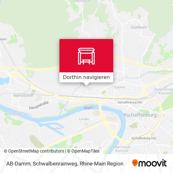 AB-Damm, Schwalbenrainweg Karte