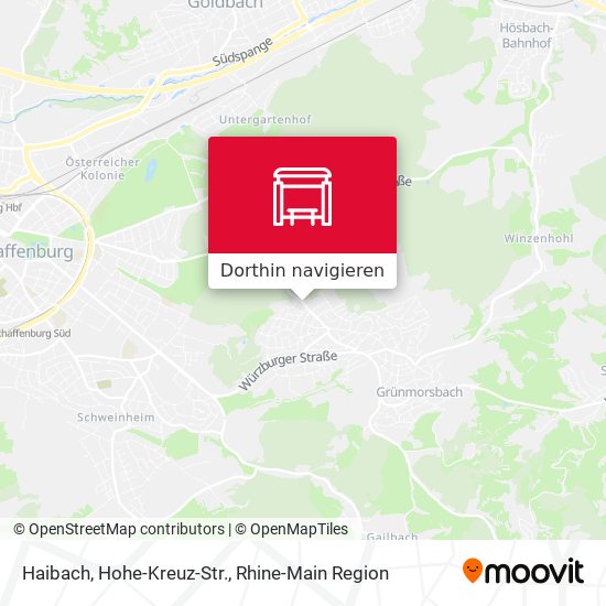 Haibach, Hohe-Kreuz-Str. Karte
