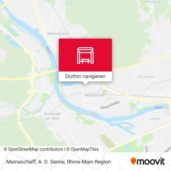 Mainaschaff, A. D. Senne Karte