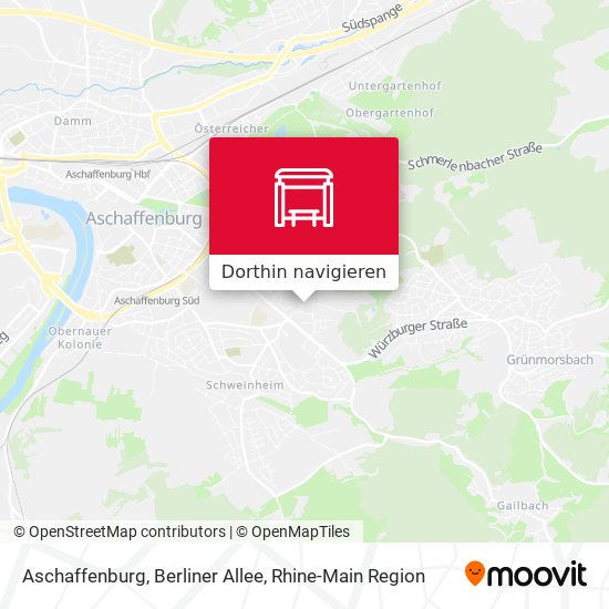 Aschaffenburg, Berliner Allee Karte