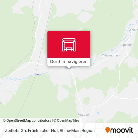 Zeitlofs Gh. Fränkischer Hof Karte