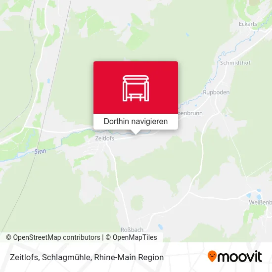 Zeitlofs, Schlagmühle Karte
