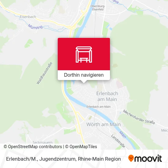 Erlenbach/M., Jugendzentrum Karte