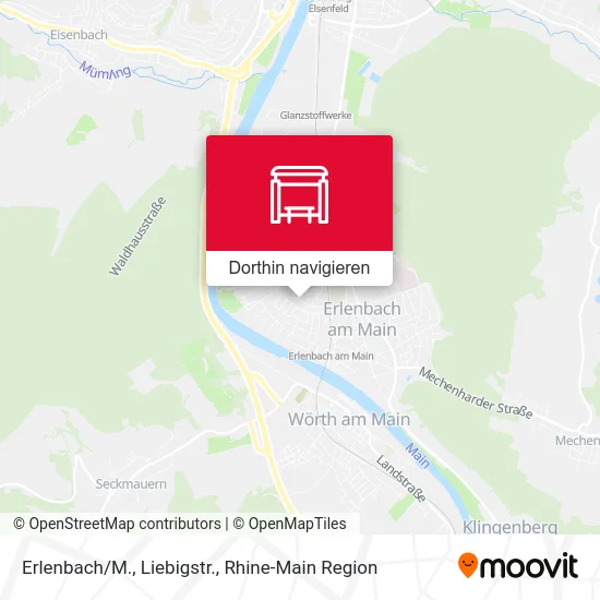 Erlenbach/M., Liebigstr. Karte