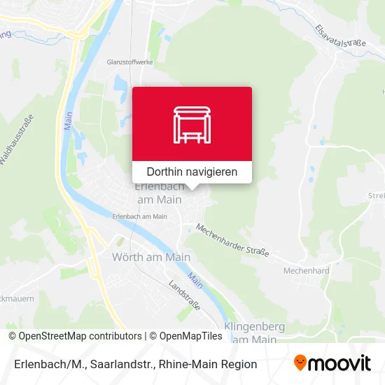 Erlenbach/M., Saarlandstr. Karte