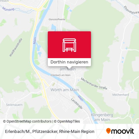 Erlenbach/M., Pfützenäcker Karte