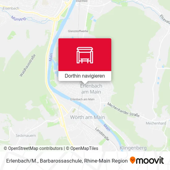 Erlenbach/M., Barbarossaschule Karte