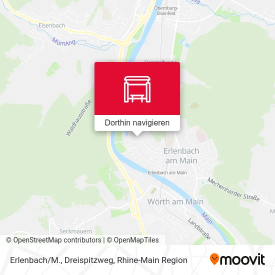 Erlenbach/M., Dreispitzweg Karte