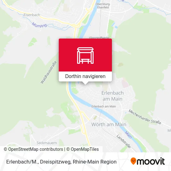 Erlenbach/M., Dreispitzweg Karte