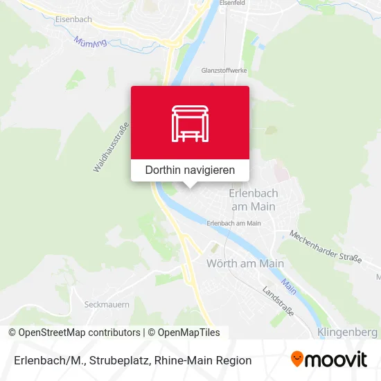 Erlenbach/M., Strubeplatz Karte