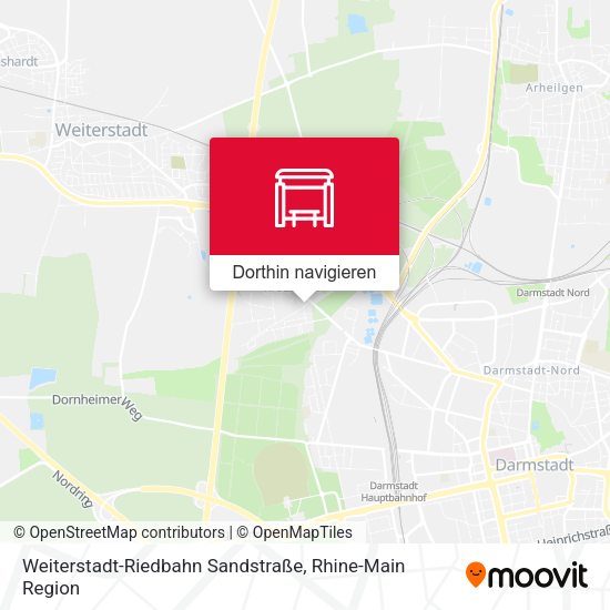 Weiterstadt-Riedbahn Sandstraße Karte