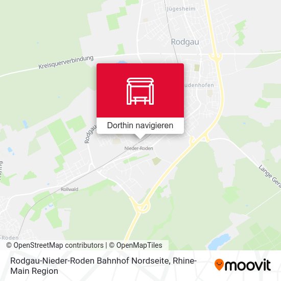 Rodgau-Nieder-Roden Bahnhof Nordseite Karte