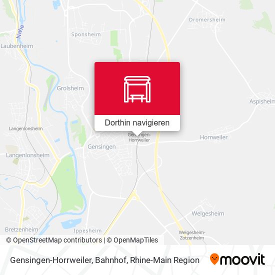 Gensingen-Horrweiler, Bahnhof Karte