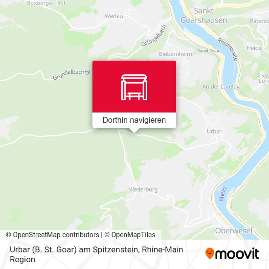Urbar (B. St. Goar) am Spitzenstein Karte