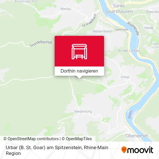 Urbar (B. St. Goar) am Spitzenstein Karte