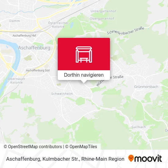 Aschaffenburg, Kulmbacher Str. Karte