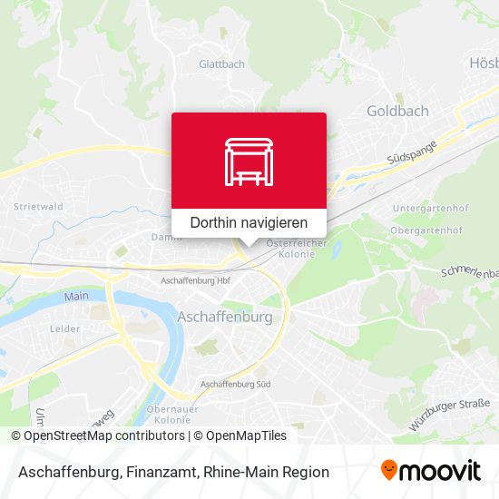 Aschaffenburg, Finanzamt Karte