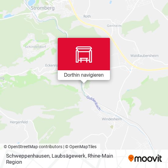 Schweppenhausen, Laubsägewerk Karte