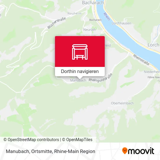 Manubach, Ortsmitte Karte