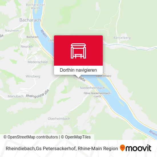 Rheindiebach,Gs Petersackerhof Karte