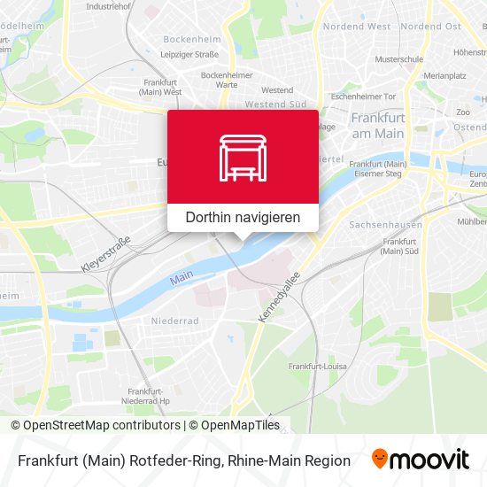 Frankfurt (Main) Rotfeder-Ring Karte