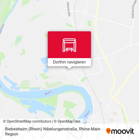 Biebesheim (Rhein) Nibelungenstraße Karte