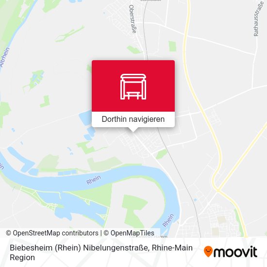 Biebesheim (Rhein) Nibelungenstraße Karte